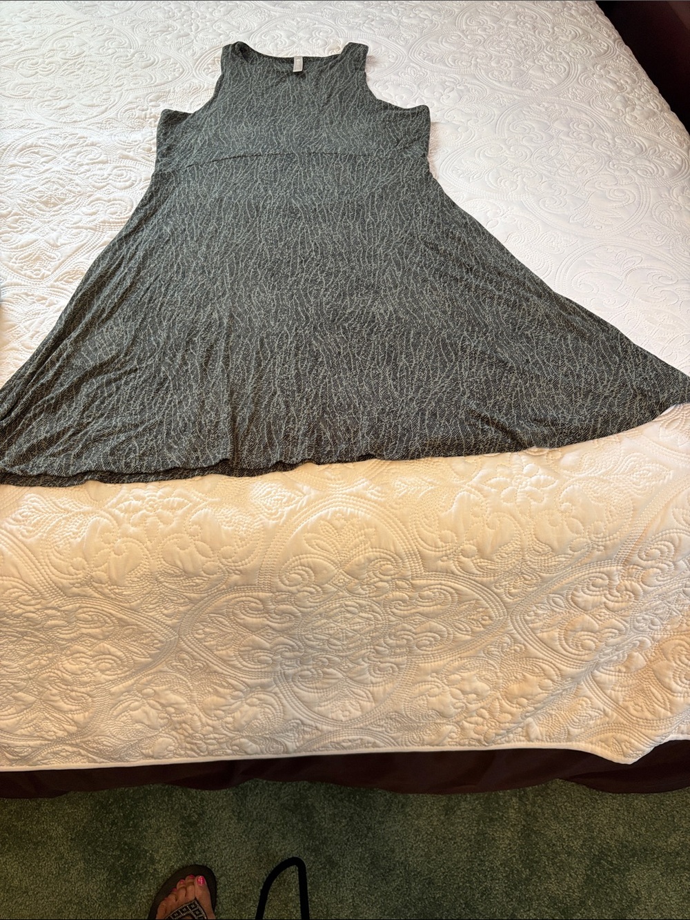 Athleta Heathered Dark Gray Swing Dress
